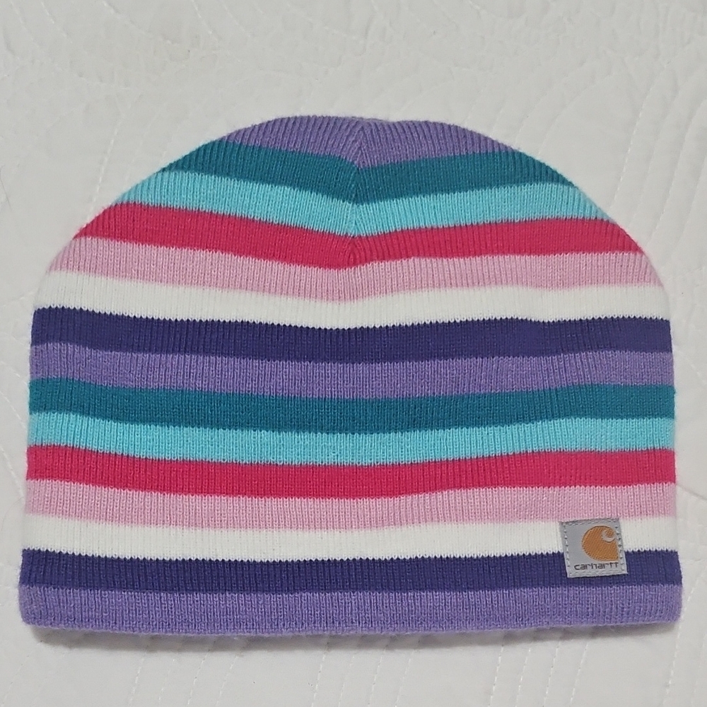 Carhartt Kids Striped Knit Beanie - Purple Multi